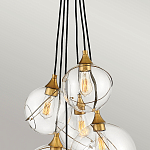 Подвесной светильник с шестью прозрачными стеклянными шарообразными плафонами Hinkley варинант исполнения - 6 | Loft Concept в Твери