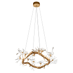 Люстра подвесная с прозрачными стеклянными птичками на ветвях Диаметр 80 см Serip Voa варинант исполнения - 4 | Loft Concept в Твери