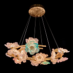 Люстра круглая на золотом каркасе с цветочным декором Miscellaneous herbs варинант исполнения - 3 | Loft Concept в Твери