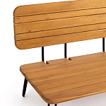 Двухместный диван из акации без подлоконтиков Amra варинант исполнения - 7 | Loft Concept в Твери