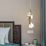 Люстра с белыми цветами на ветвистом каркасе Lure by PELLE варинант исполнения - 2 | Loft Concept в Твери