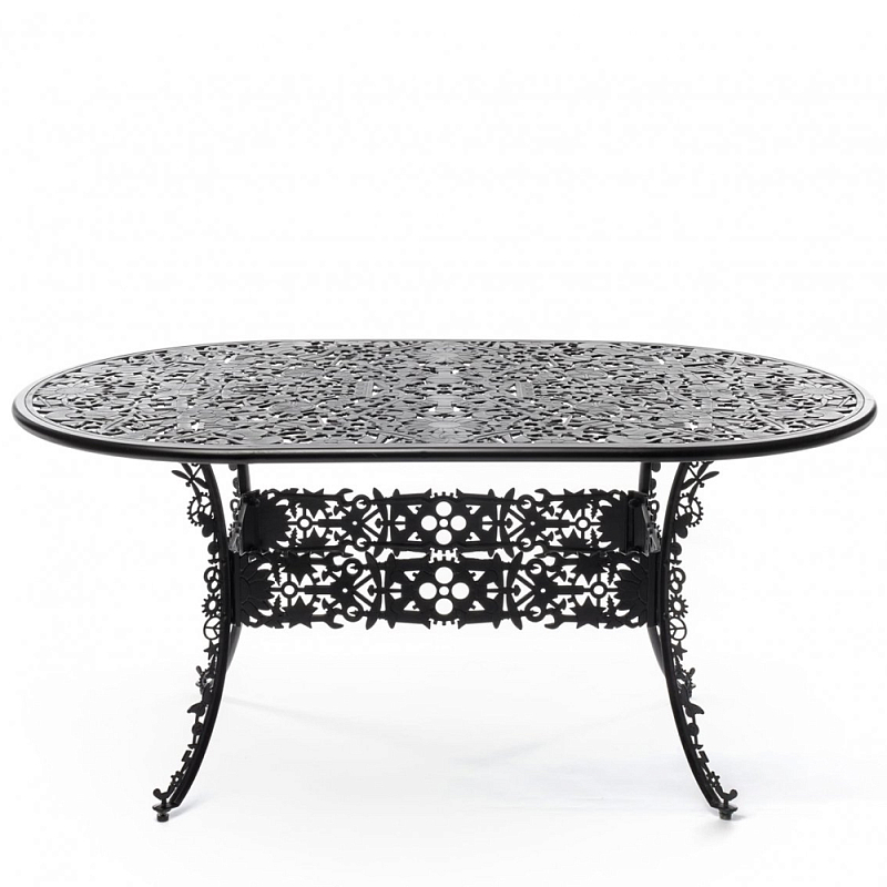 Обеденный стол Industry Collection ALUMINIUM OVAL TABLE – BLACK Черный Обеденный стол Industry Collection ALUMINIUM OVAL TABLE – BLACK Черный в Твери | Loft Concept