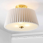 Потолочный светильник с белым плиссированным абажуром Ganglion варинант исполнения - 4 | Loft Concept в Твери