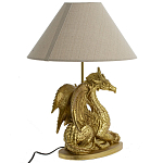 Настольная лампа с абажуром Дракон Golden Dragon Lamp Beige варинант исполнения - 4 | Loft Concept в Твери