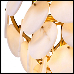 Люстра подвесная четырехъярусная с подвесками в форме дисков Cryptocrystalline Stone варинант исполнения - 3 | Loft Concept в Твери