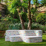 Дизайнерский модульный диван волнистой формы с цветным принтом Poltronova Superonda Sofa варинант исполнения - 45 | Loft Concept в Твери