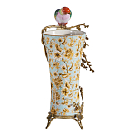 Ваза фарфоровая с птицей на бронзовой ветке Garden of Eden варинант исполнения - 4 | Loft Concept в Твери