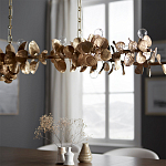 Линейная люстра Brass Eucalyptus Branches Lighting Chandelier варинант исполнения - 4 | Loft Concept в Твери
