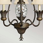 Люстра бронзового цвета с 3-мя кремовыми текстильными абажурами Hinkley варинант исполнения - 4 | Loft Concept в Твери