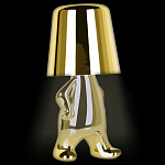 Настольная лампа фигурная золотого цвета с гладким абажуром Высота 19 см Sophia варинант исполнения - 3 | Loft Concept в Твери