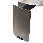 Столик журнальный с круглой мраморной столешницей на трех опорах Marble Stone Drawing варинант исполнения - 5 | Loft Concept в Твери