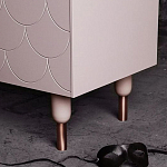 Дизайнерский комод розовый с фактурным фасадом Tiles варинант исполнения - 3 | Loft Concept в Твери