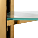 Стеллаж золото с прозрачными стеклянными полками Safekeeping варинант исполнения - 2 | Loft Concept в Твери