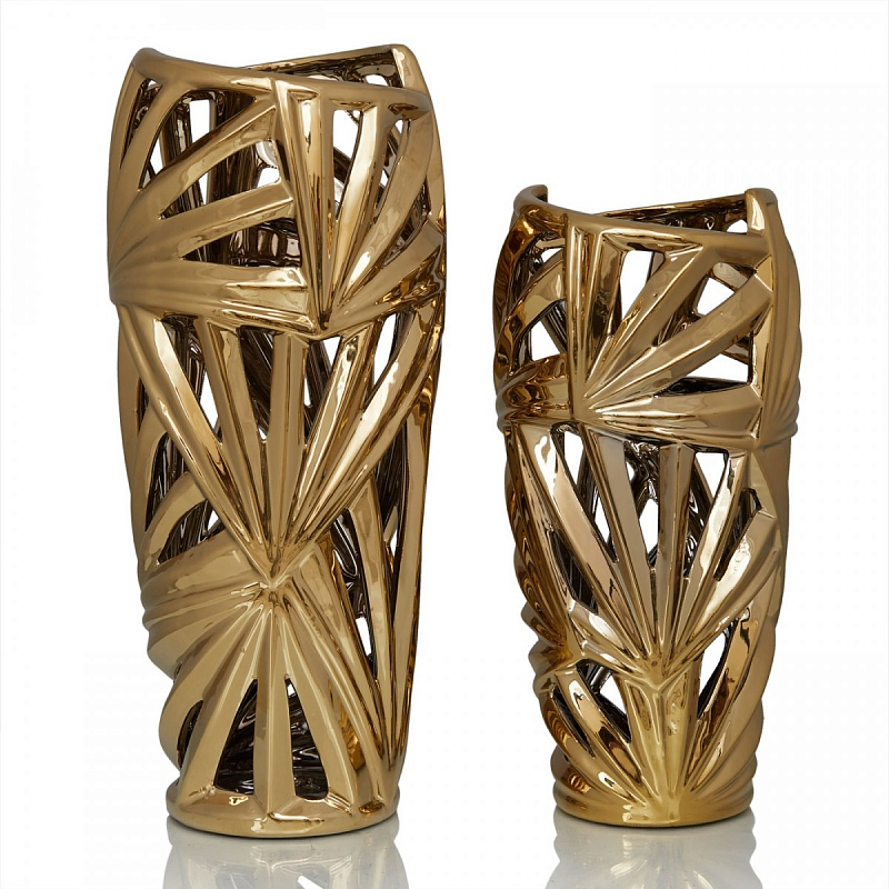 Ваза Palm Leaves Gold Золотой Ваза Palm Leaves Gold Золотой в Твери | Loft Concept