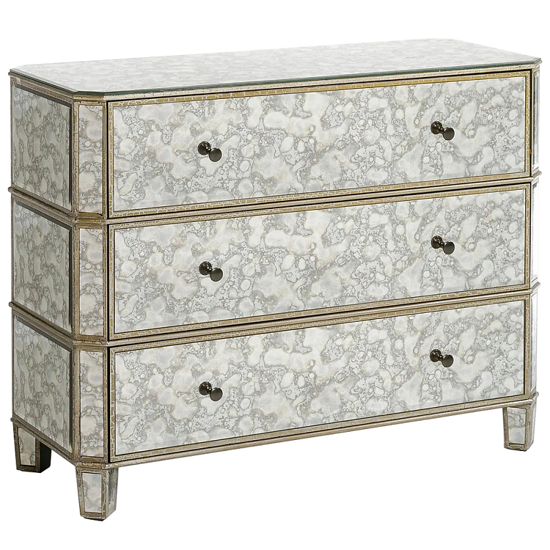Комод зеркальный Glorious Chest of Drawers Зеркало Серый Бежевый Комод зеркальный Glorious Chest of Drawers Зеркало Серый Бежевый в Твери | Loft Concept