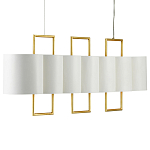 Люстра прямоугольная с белыми цилиндрическими абажурами White Ribbon варинант исполнения - 5 | Loft Concept в Твери