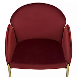 Стул бордовый на золотистых ножках Burgundy Chair варинант исполнения - 5 | Loft Concept в Твери