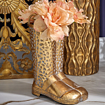 Ваза в форме сапог с рельефной текстурой и ручками Vase Boot варинант исполнения - 3 | Loft Concept в Твери