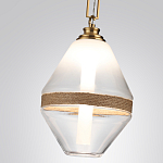 Подвесной светильник с прямоугольными и овальными элементами и акцентом из натурального камня Tectona  варинант исполнения - 5 | Loft Concept в Твери