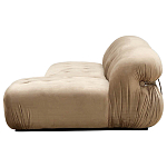 Дизайнерский угловой диван с велюровой светло-коричневой обивкой Fosse Sofa варинант исполнения - 3 | Loft Concept в Твери