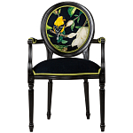 Стул с подлокотниками из натурального бука с изображением птицы и цветов Blooming Birds варинант исполнения - 1 | Loft Concept в Твери