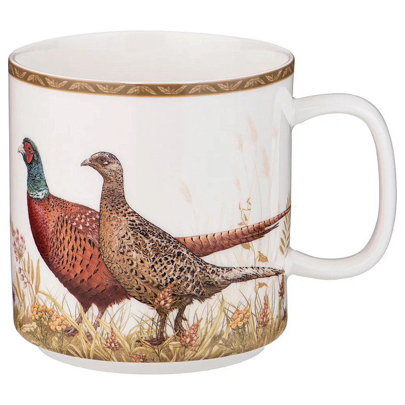 Кружка из фарфора с изображением фазанов и собаки 400 мл Hunting Porcelain Collection Белый Коричневый Мульти Кружка из фарфора с изображением фазанов и собаки 400 мл Hunting Porcelain Collection Белый Коричневый Мульти в Твери | Loft Concept
