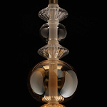 Подвесной светильник с вертикальной композицией из прозрачных и янтарных стеклянных шаров и ромбов Gabriel Scott Luna варинант исполнения - 7 | Loft Concept в Твери