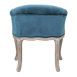 Кресло низкое в стиле прованс Louis French Armchair blue velour варинант исполнения - 2 | Loft Concept в Твери