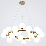 Кольцевая люстра с белыми стеклянными  плафонами в форме шара Berries Chandelier варинант исполнения - 4 | Loft Concept в Твери