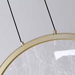 Светодиодный подвесной светильник круглой формы с металлической рамой золотого цвета Marble Glow 47 варинант исполнения - 5 | Loft Concept в Твери