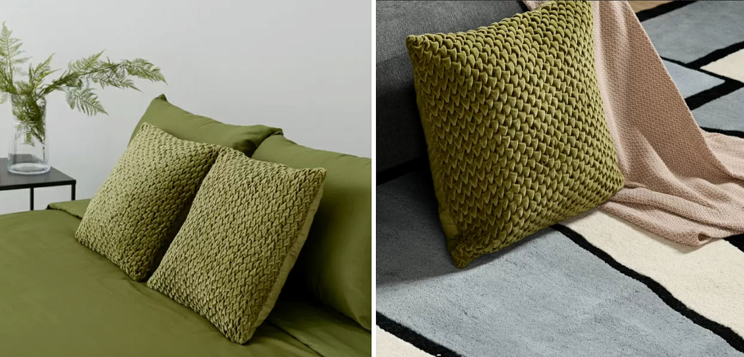 Подушка Purnama Quilting olive Подушка Purnama Quilting olive - Loft-Concept в Твери