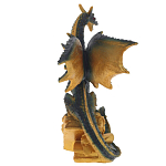 Декоративная статуэтка Дракон Green Gold Dragon Treasure Keeper Statuette варинант исполнения - 4 | Loft Concept в Твери