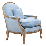 Кресло Ava Classical Armchair light blue velour варинант исполнения - 1 | Loft Concept в Твери
