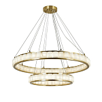 Люстра с 2-мя кольцами из натурального камня с регулируемыми плафонами Durability of Stone варинант исполнения - 1 | Loft Concept в Твери