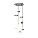 Люстра каскадная с 9-ю подвесами бронза и никель Peggy Futura lamp варинант исполнения - 2 | Loft Concept в Твери