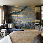 Обои ручная роспись Bamboo River Blossom Original colourway on Deep Rich Gold gilded paper with pearlescent antiquing варинант исполнения - 5 | Loft Concept в Твери