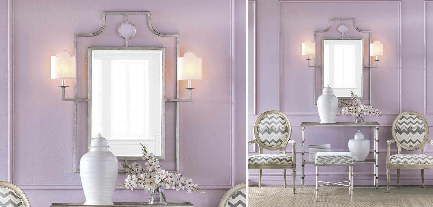Зеркало с бра Mirror with Sconces Dairile Silver Зеркало с бра Mirror with Sconces Dairile Silver - Loft-Concept в Твери