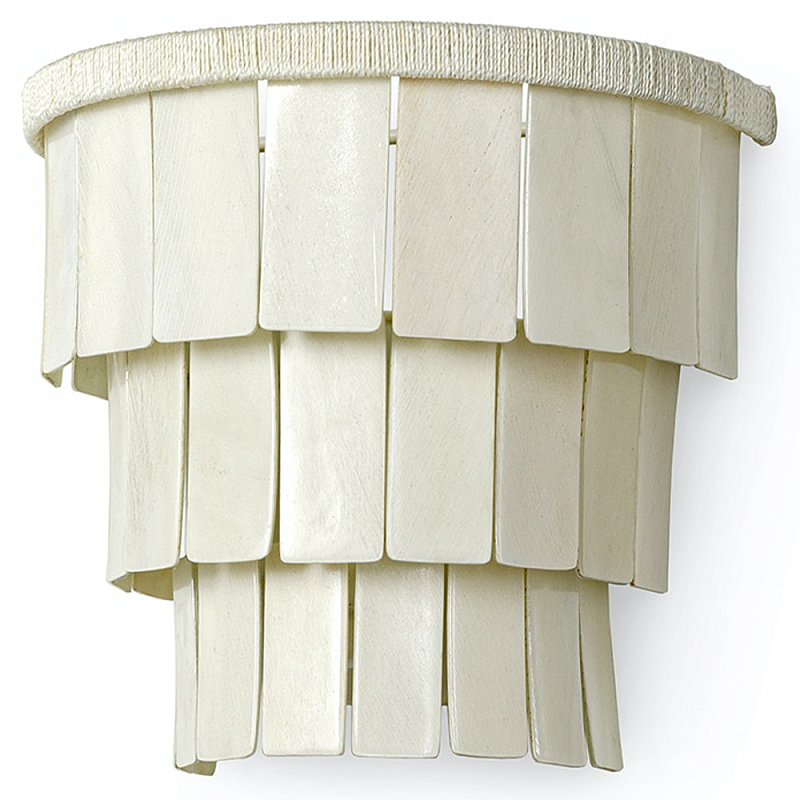 Бра Wooden Cream Tiles Leland Wall Lamp Кремовый Бра Wooden Cream Tiles Leland Wall Lamp Кремовый в Твери | Loft Concept