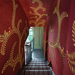 Обои с вышивкой ручной работы Fyodor Original colourway on Merlot linen варинант исполнения - 1 | Loft Concept в Твери