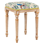 Банкетка одноместная из массива бука с цветочным принтом Beige Chinoiserie Garden Banquette варинант исполнения - 1 | Loft Concept в Твери