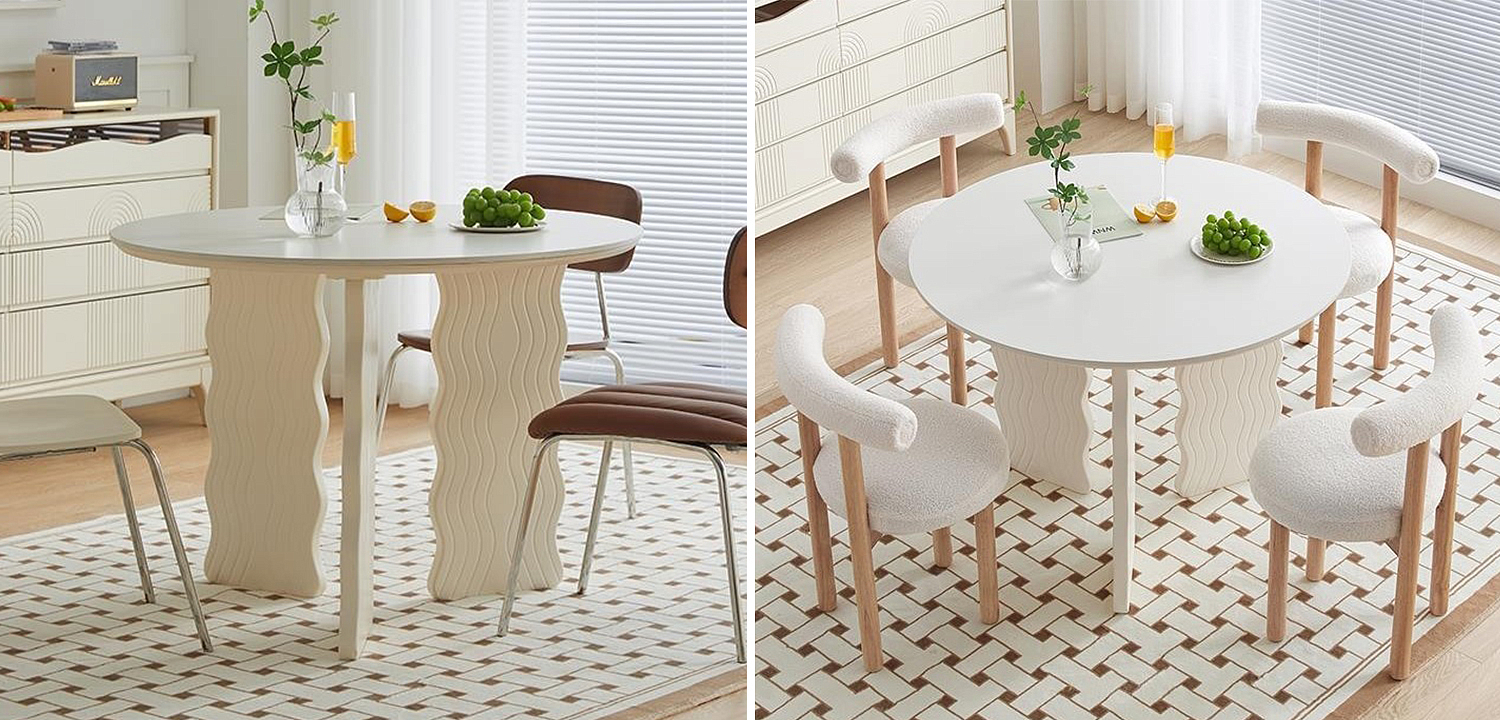 Круглый обеденный стол Lam Curved Dining Table Круглый обеденный стол Lam Curved Dining Table - Loft-Concept в Твери