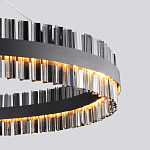 Люстра кольцевая чёрного цвета с вертикальными стеклянными элементами Ring Horizontal варинант исполнения - 1 | Loft Concept в Твери