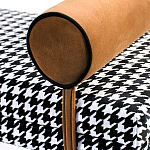 Банкетка Banquette PIED DE POULE Orange с принтом гусиная лапка Оранжевые валики варинант исполнения - 2 | Loft Concept в Твери