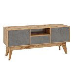 ТВ-тумба с фасадом цвета серый бетон Grace of Furniture  варинант исполнения - 2 | Loft Concept в Твери