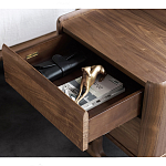 Прикроватный деревянный столик с 2-мя ящиками Moon Walnut Furniture варинант исполнения - 10 | Loft Concept в Твери