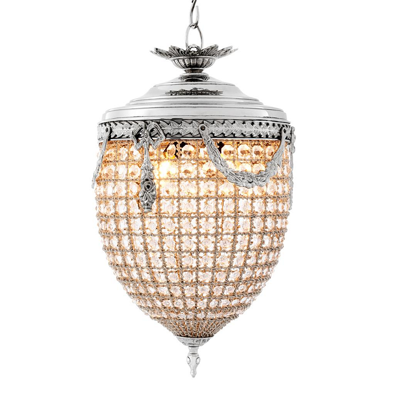 Люстра Chandelier Emperor S Nickel Прозрачное Стекло Никель в Твери | Loft Concept 