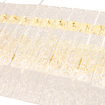 Люстра подвесная овальная с рельефными стеклянными панелями и золотым металлическим каркасом Textured Glass Chandelier варинант исполнения - 4 | Loft Concept в Твери