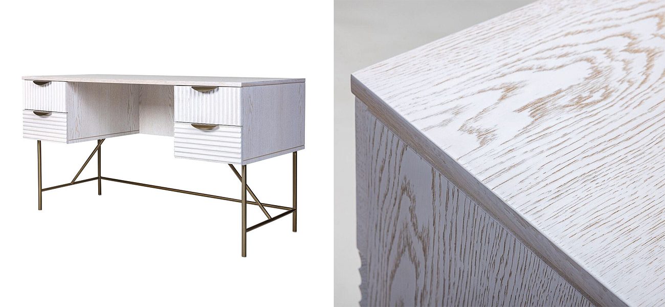 Рабочий стол Antique Order Шпон Беленого дуба Рабочий стол Antique Order Шпон Беленого дуба - Loft-Concept в Твери