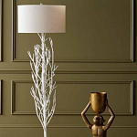 Торшер белый с цилиндрическим абажуром и каркасом в виде дерева Branched Tree варинант исполнения - 4 | Loft Concept в Твери