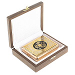 Портсигар на 20 сигарет с гравировкой Герба России в подарочной коробке Metal Cigarettes Cases варинант исполнения - 2 | Loft Concept в Твери